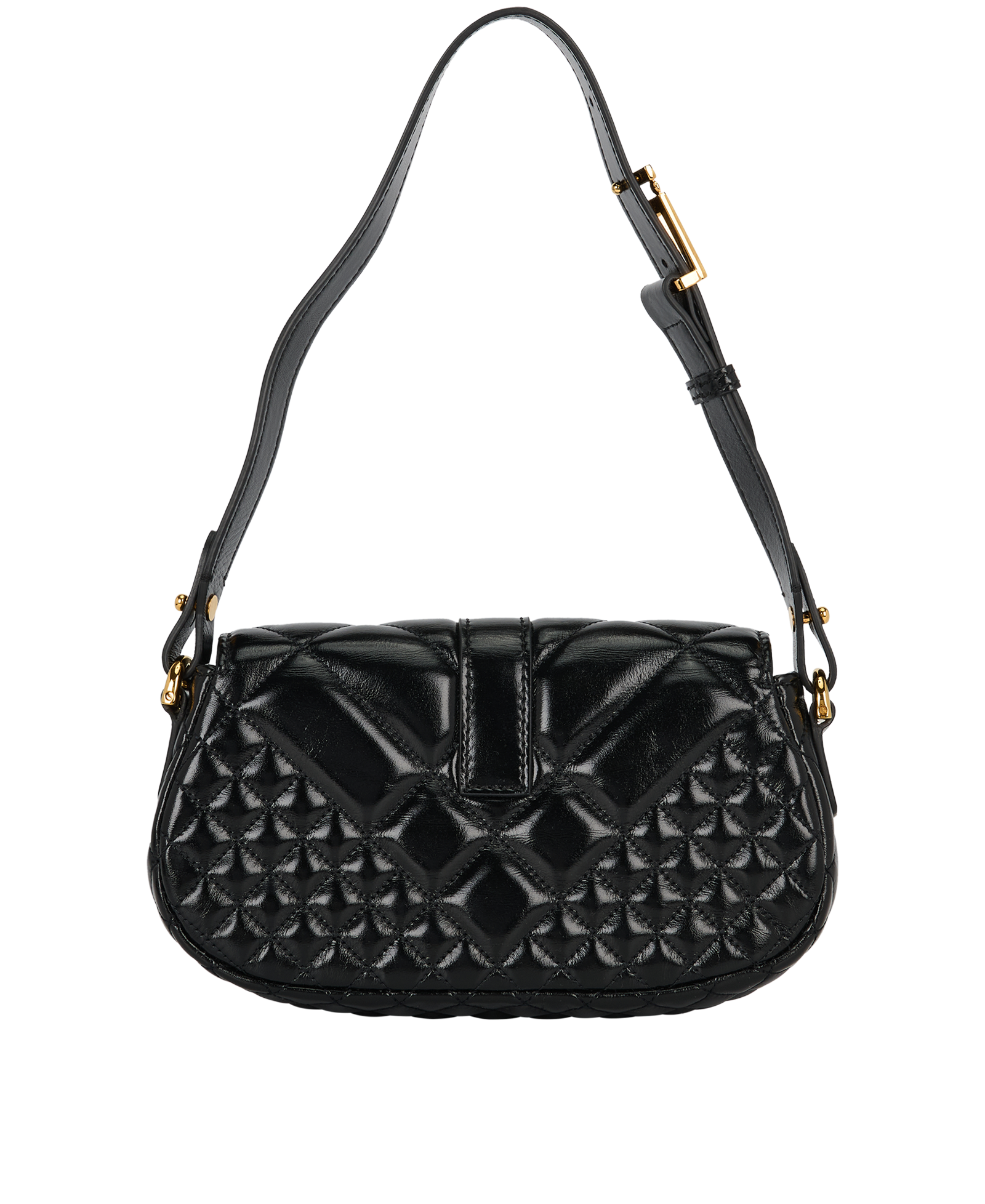 Mini Shoulder Bag, &pound;350, Handbags, Black, Leather, Back view